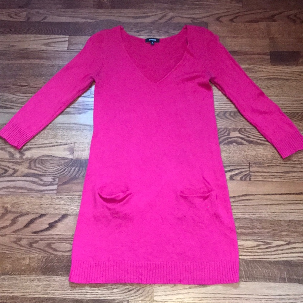 Express Sweater Dress Hot Pink